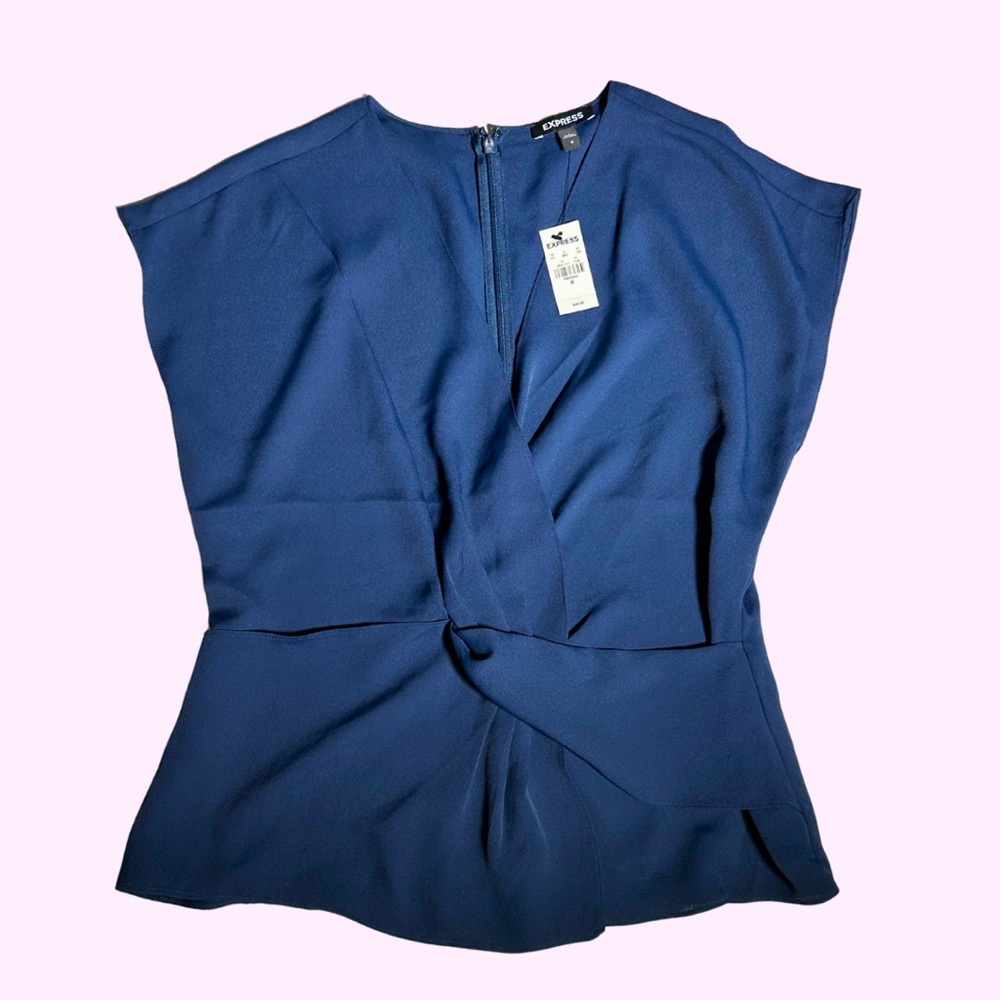 EXPRESS Elegant Navy Blue Women's Flow Blouse